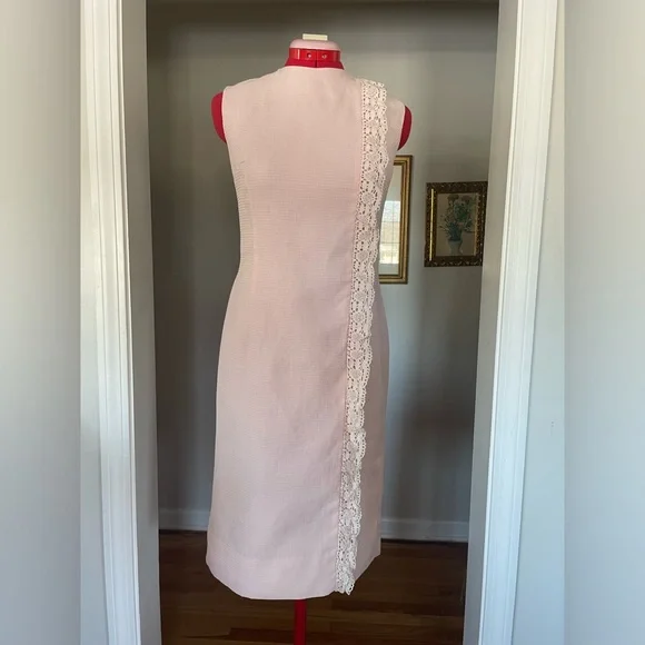 chinese dress ladies 1920s silk and inset lace chemise . vintage shift dress . size xs to m   bluefennel